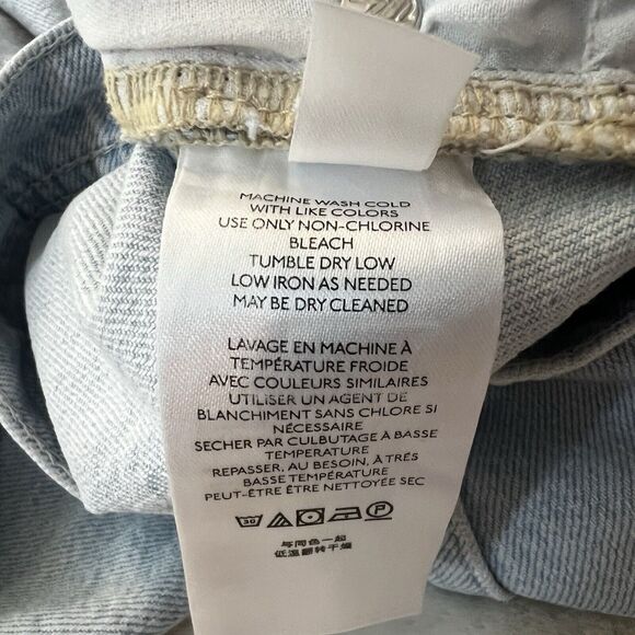 Free People We The Free Landry Wide Leg Cropped Jeans Sz 31 Light Wash - Picture 12 of 13